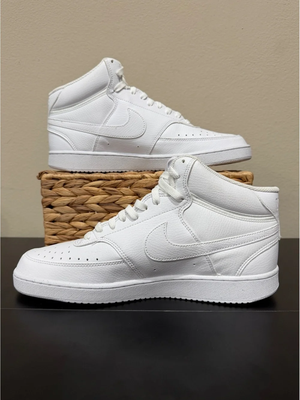 Size 11 - Nike Court Vision Mid Next Nature “Triple White”